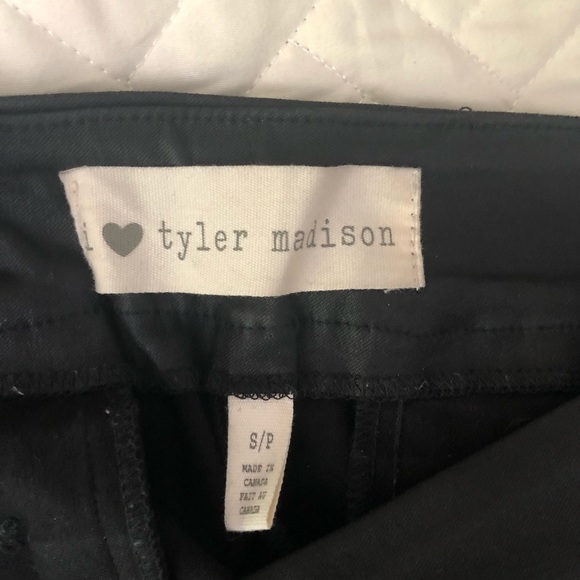I Love Tyler Madison Mara Waxed Black Pants, Small - Picture 4 of 8